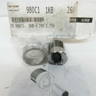 Sargent 70-980C1 US26D Mortise Mullion Cylinder Kit, SFIC Keyway, LC, for Steel and Aluminum Mullions, Satin Chrome Finish