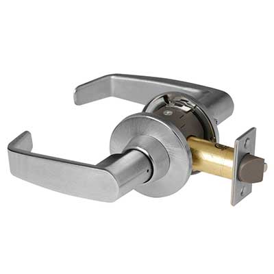 Sargent 28-11U15-US26D Passage Function T-Zone 11 Line Grade 1 Cylindrical Lever Lock -  2-3/4" Backset, (28) 4-7/8" Strike, Satin Chrome Finish