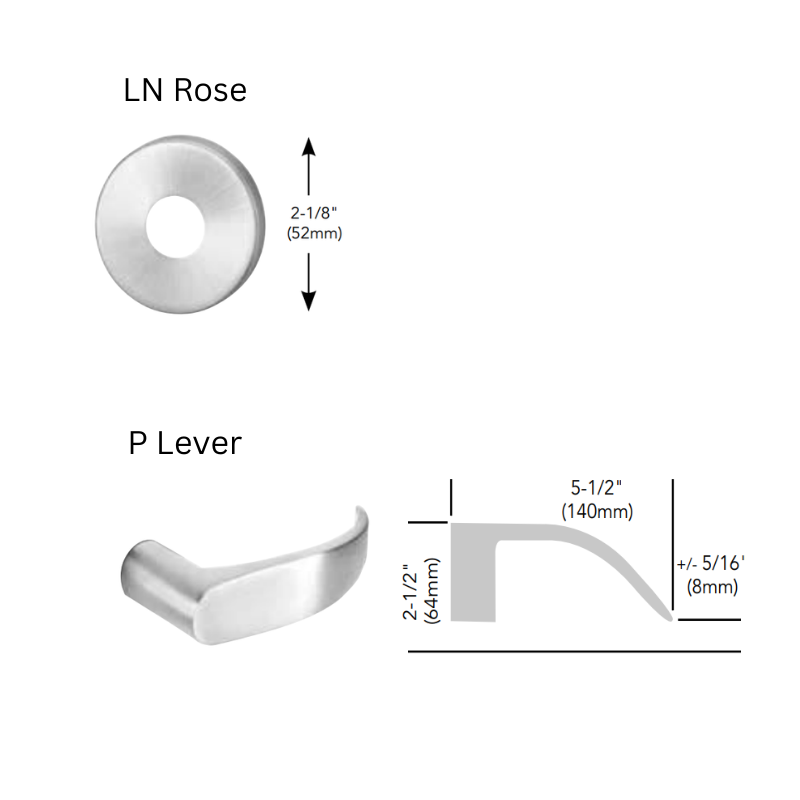 Sargent KP-8276-LNP Keypad Mortise Lock, Entry Key Override with Deadbolt, Cylinder Override, Less Cylinder, Field Reversible