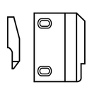 Sargent 648 BLACK Flush Panel Strike for Surface Vertical Rod Exit Devices