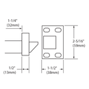 Sargent 654 BLACK Top Plate for Exit Devices