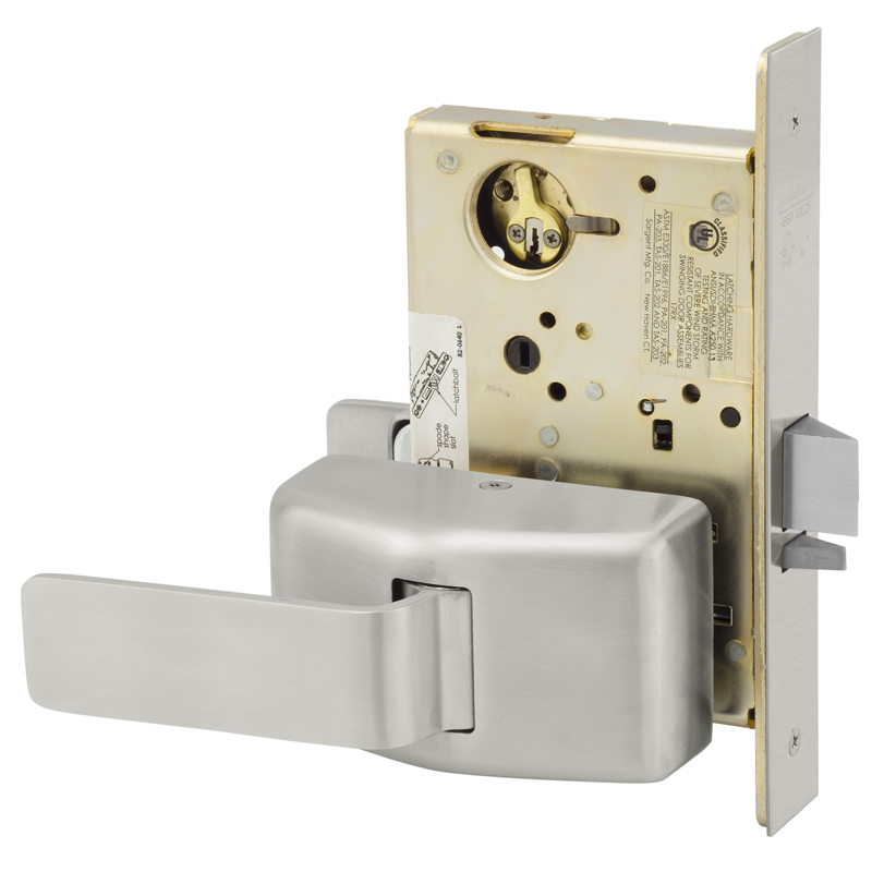 Sargent 7837-PT-US32D Classroom Mortise Lock, Push/Pull Trim, LA Keywa