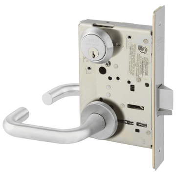 Sargent 8204-LNJ-26D Storeroom or Closet Function Mortise Lock, LA Key