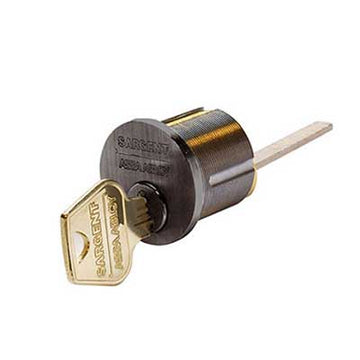 Sargent 34 RA KD Rim Cylinder, 6-Pin RA Keyway, Keyed Different