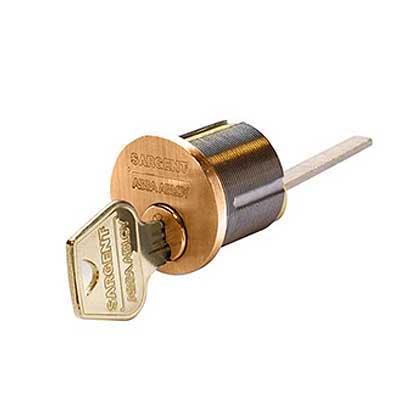 Sargent 34 RL KD Rim Cylinder, 6-Pin RL Keyway, Keyed Different