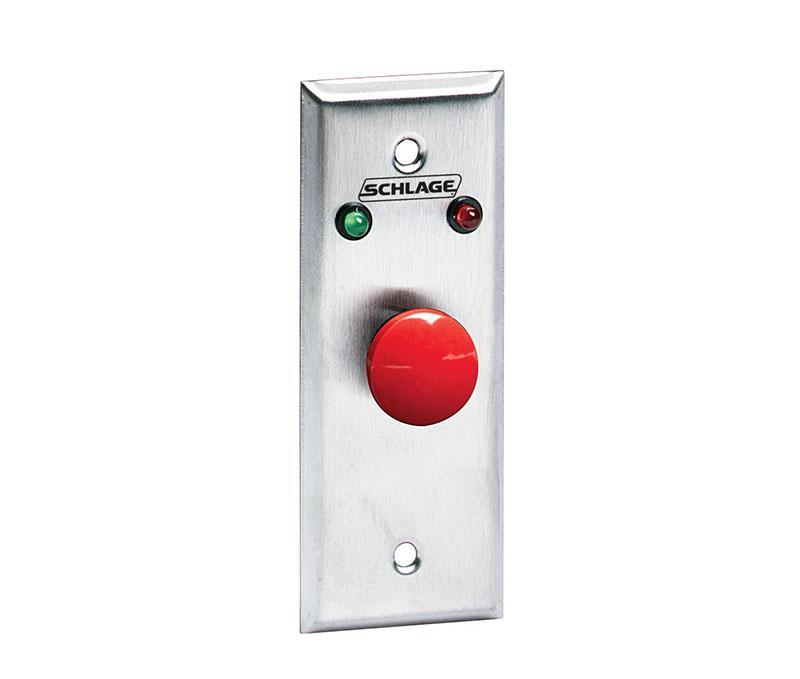 Schlage Electronics 701RD NS 7/8" Red Mushroom Button