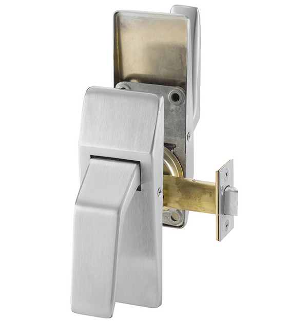 Sargent 115-US26D Hospital Push-Pull Door Latches, 5" Backset, No Push/Pull Label, Satin Chrome