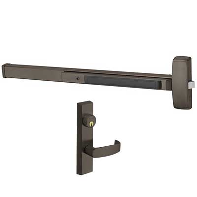 Sargent 55-12-8813-F-ETL Fire Rated Rim Exit Device, (55) Request-to-Exit, Key Locks/Unlocks Lever, 33"-36" Dr Widths, ETL Trim