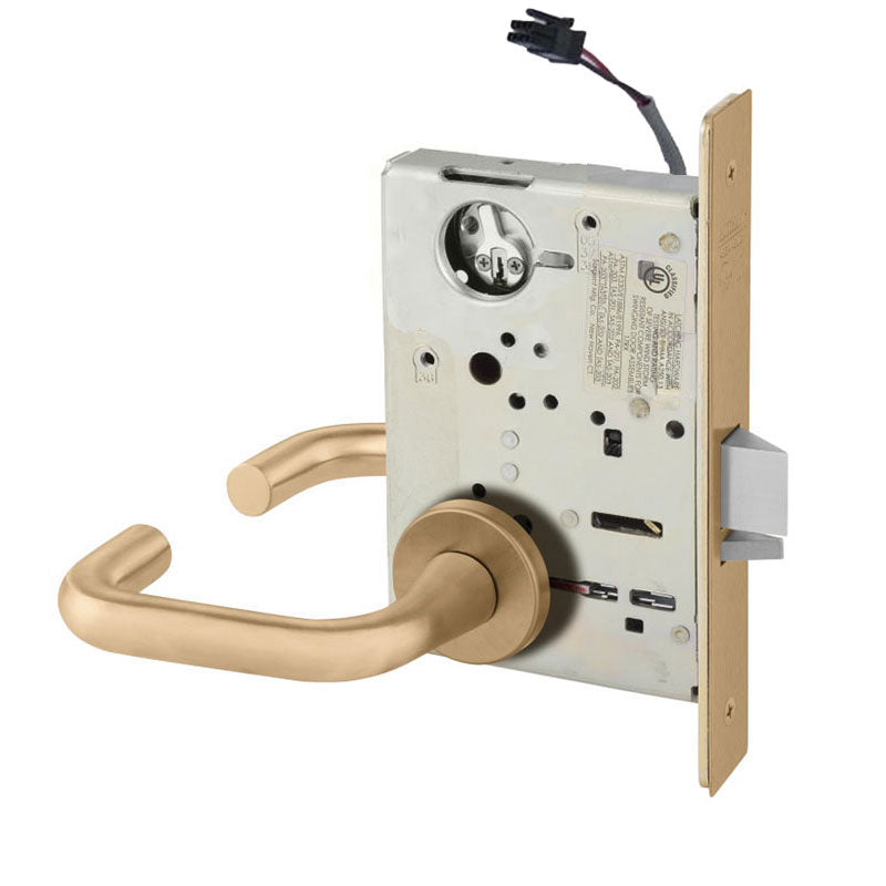 Sargent RX-LC-8204-24V-LNJ Storeroom 24V Electrified Mortise Lock, LN Rose, J Lever, RX Switch