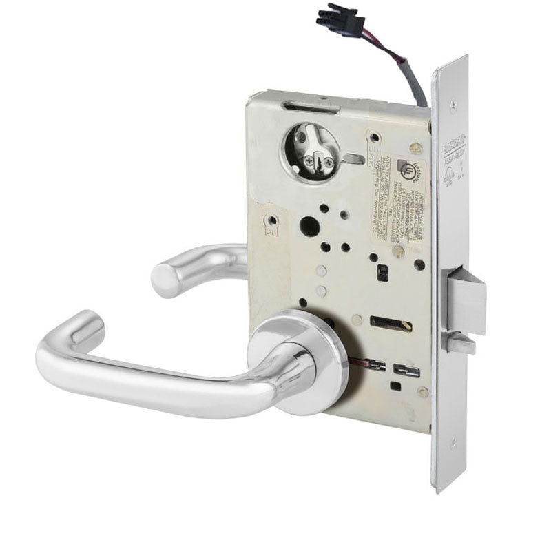 Sargent RX-LC-8204-24V-LNJ Storeroom 24V Electrified Mortise Lock, LN Rose, J Lever, RX Switch